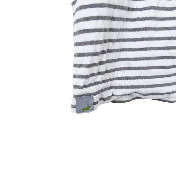 Horny Toad White Striped Organic Cotton Short Sleeve Polo Sz L - Picture 5 of 6